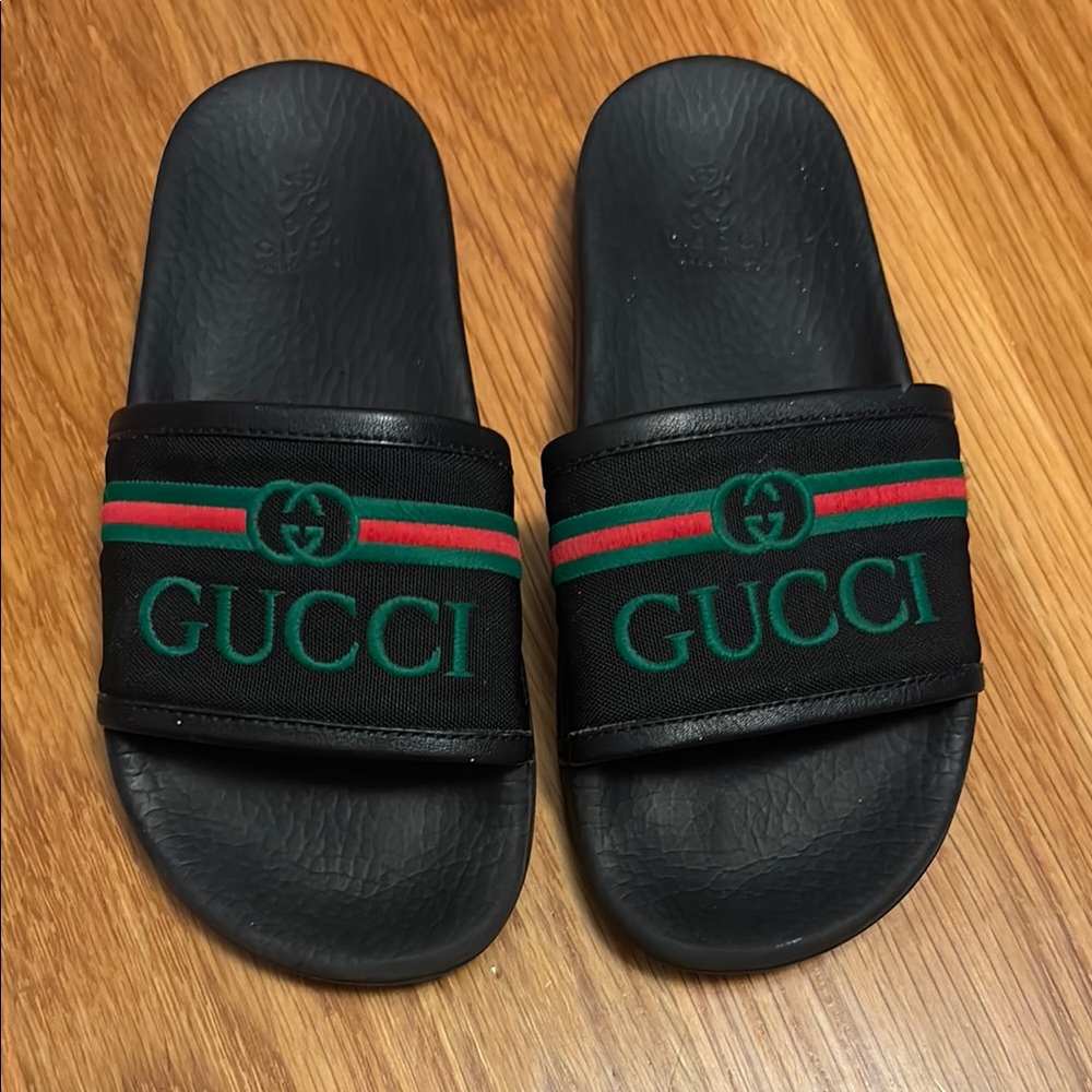 Gucci Embroidered Slides